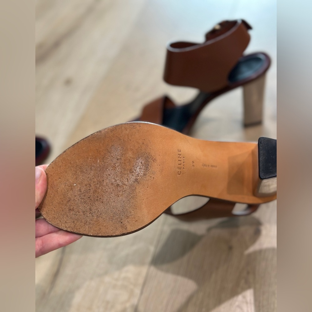 Celine brown leather sandals size 39, pre owned - Picture 8 of 8
